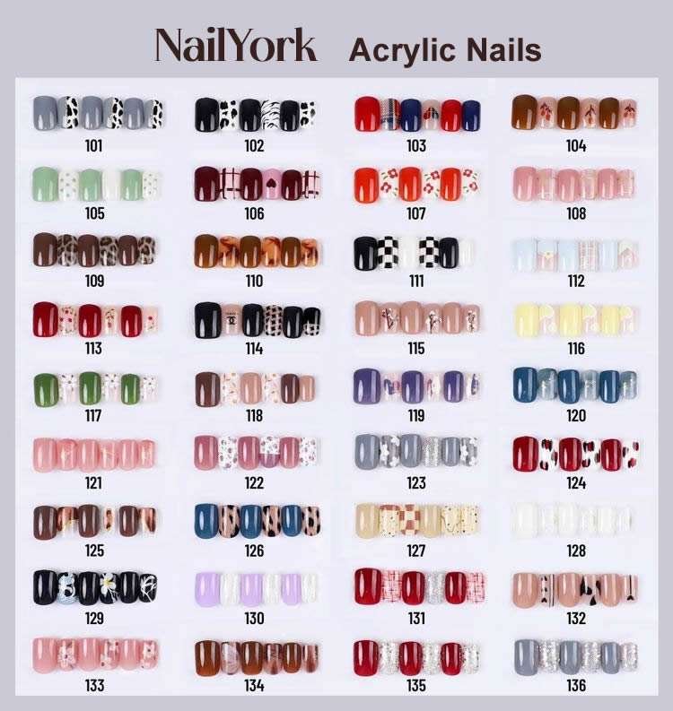 Short Press on Nails | Acrylic Nail Series from Nail York Style Number 101-146 - Image 3