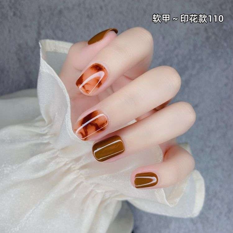 Short Press on Nails | Acrylic Nail Series from Nail York Style Number 101-146 - Image 6