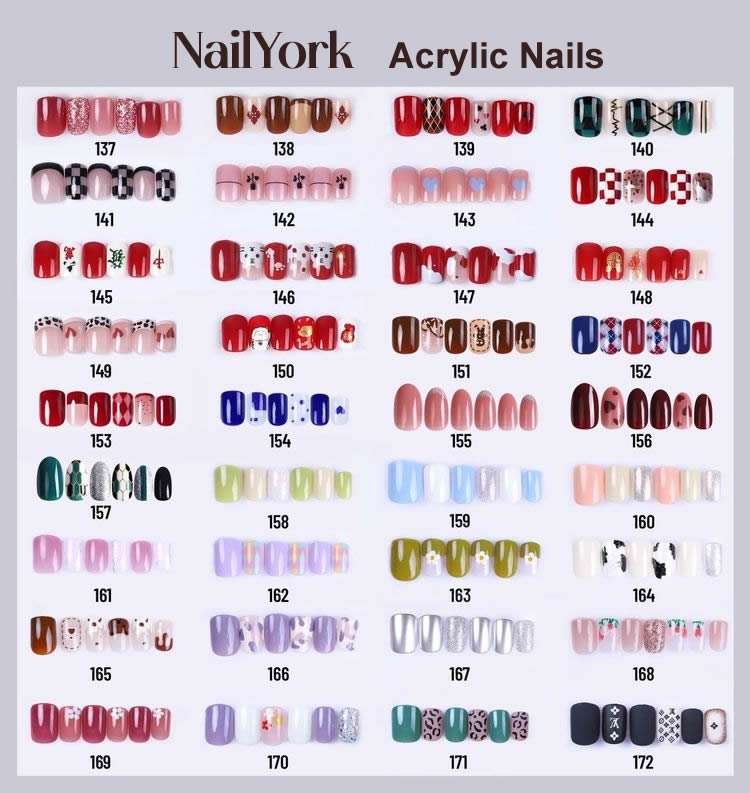 Short Press on Nails | Acrylic Nail Series from Nail York Style Number 101-146 - Image 2